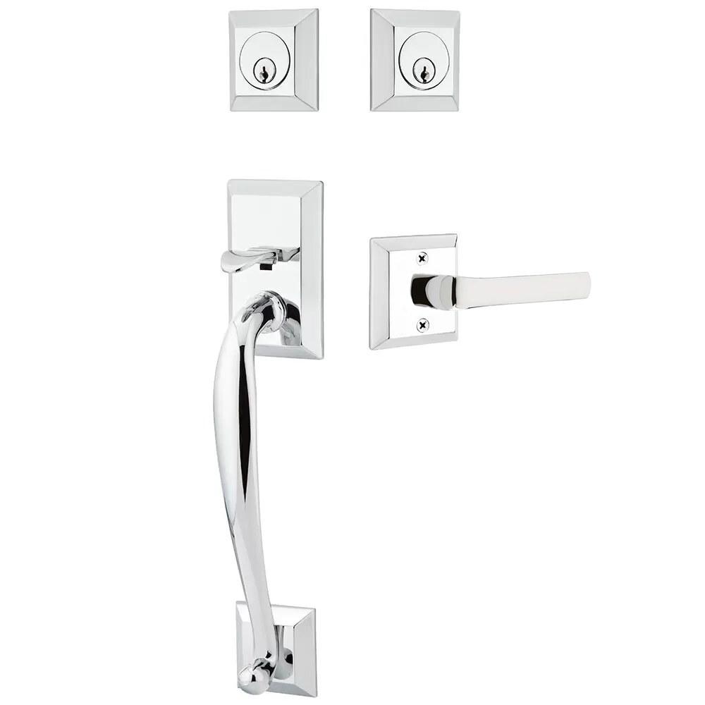 Emtek Franklin Tubular Entryset Sectional with Spencer Lever