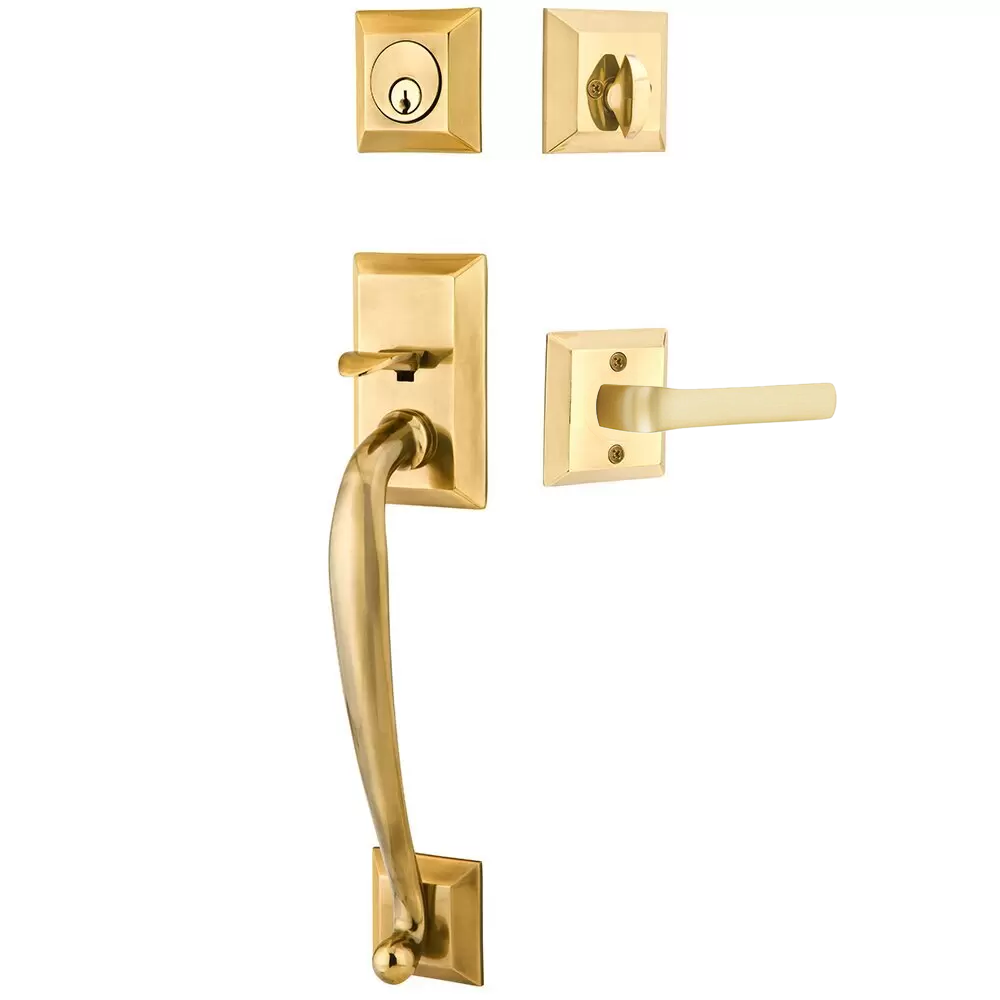 Emtek Franklin Tubular Entryset Sectional with Spencer Lever