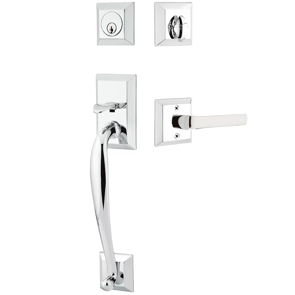 Emtek Franklin Tubular Entryset Sectional with Spencer Lever