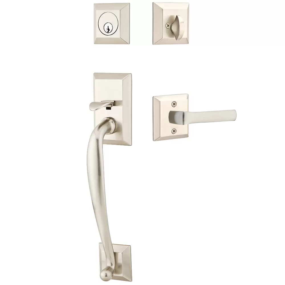 Emtek Franklin Tubular Entryset Sectional with Spencer Lever