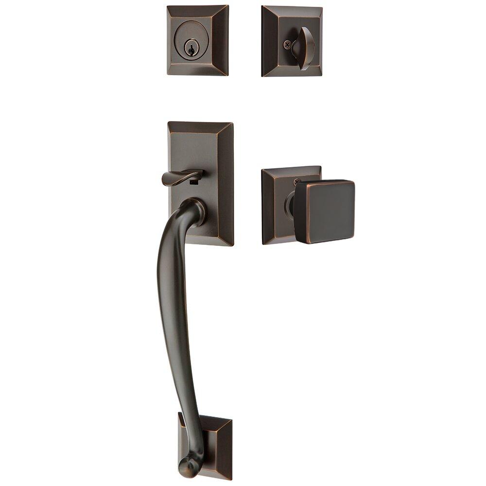Emtek Franklin Tubular Entryset Sectional with Square Knob
