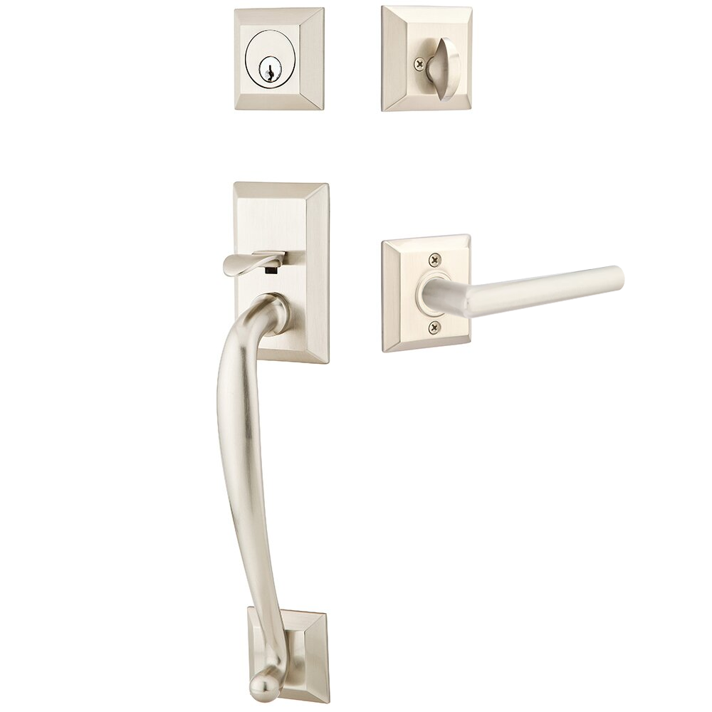 Emtek Franklin Tubular Entryset Sectional with Stuttgart Lever