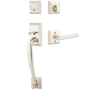 Emtek Franklin Tubular Entryset Sectional with Stuttgart Lever
