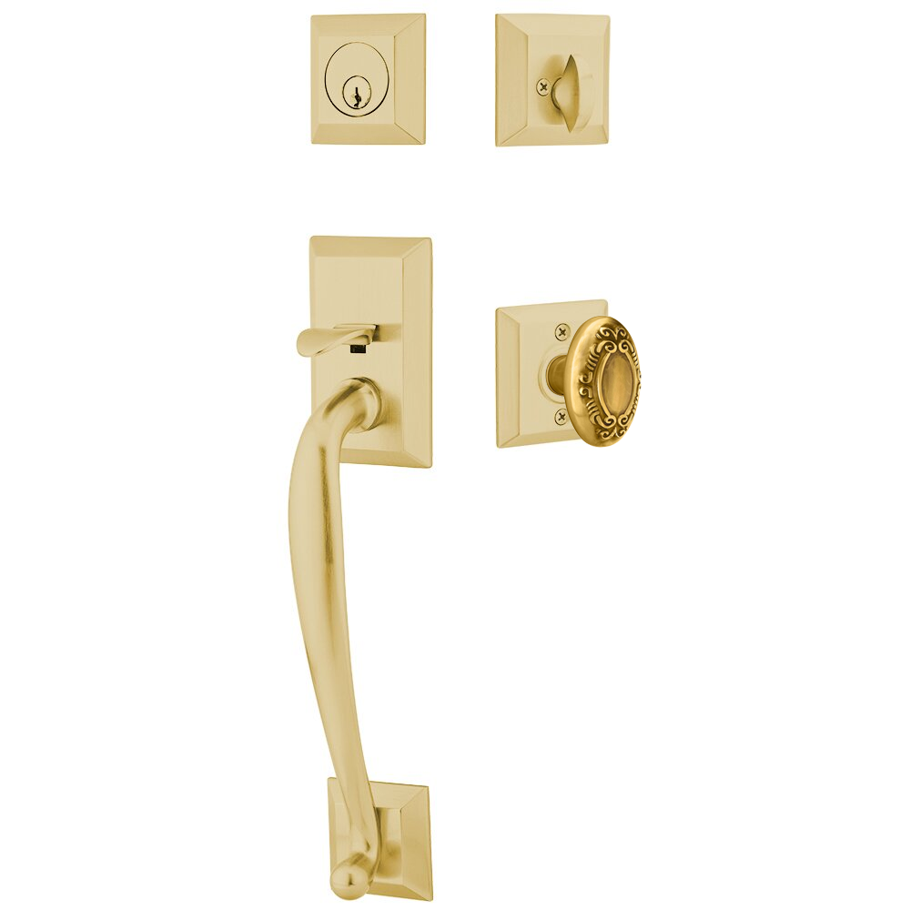 Emtek Franklin Tubular Entryset Sectional with Victoria Knob