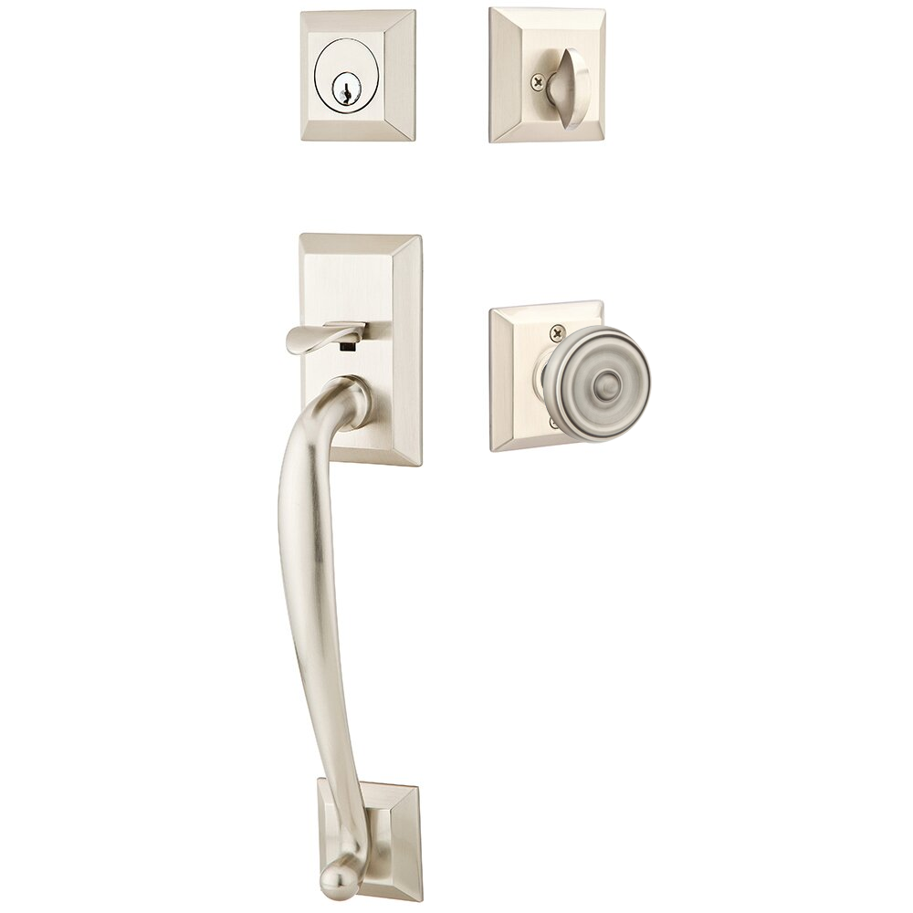Emtek Franklin Tubular Entryset Sectional with Waverly Knob