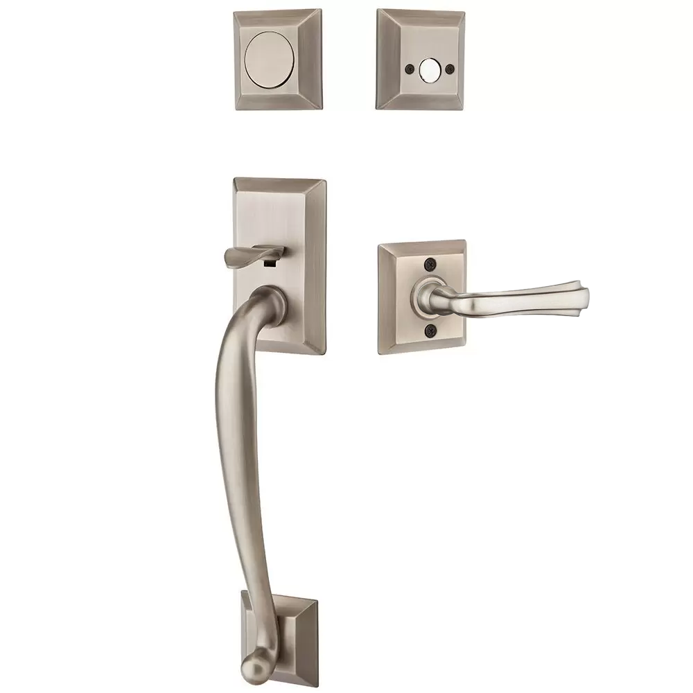Emtek Franklin Tubular Entryset Sectional with Wembley Lever