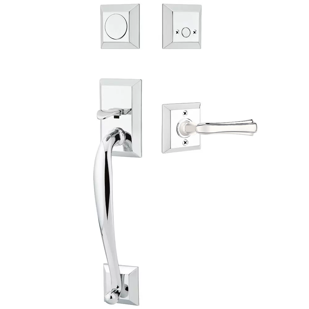 Emtek Franklin Tubular Entryset Sectional with Wembley Lever