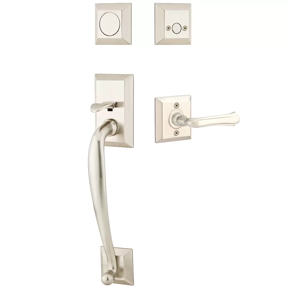 Emtek Franklin Tubular Entryset Sectional with Wembley Lever