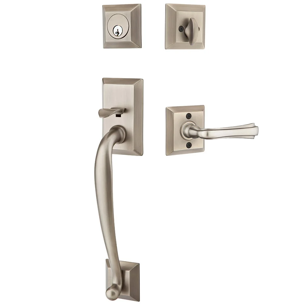 Emtek Franklin Tubular Entryset Sectional with Wembley Lever