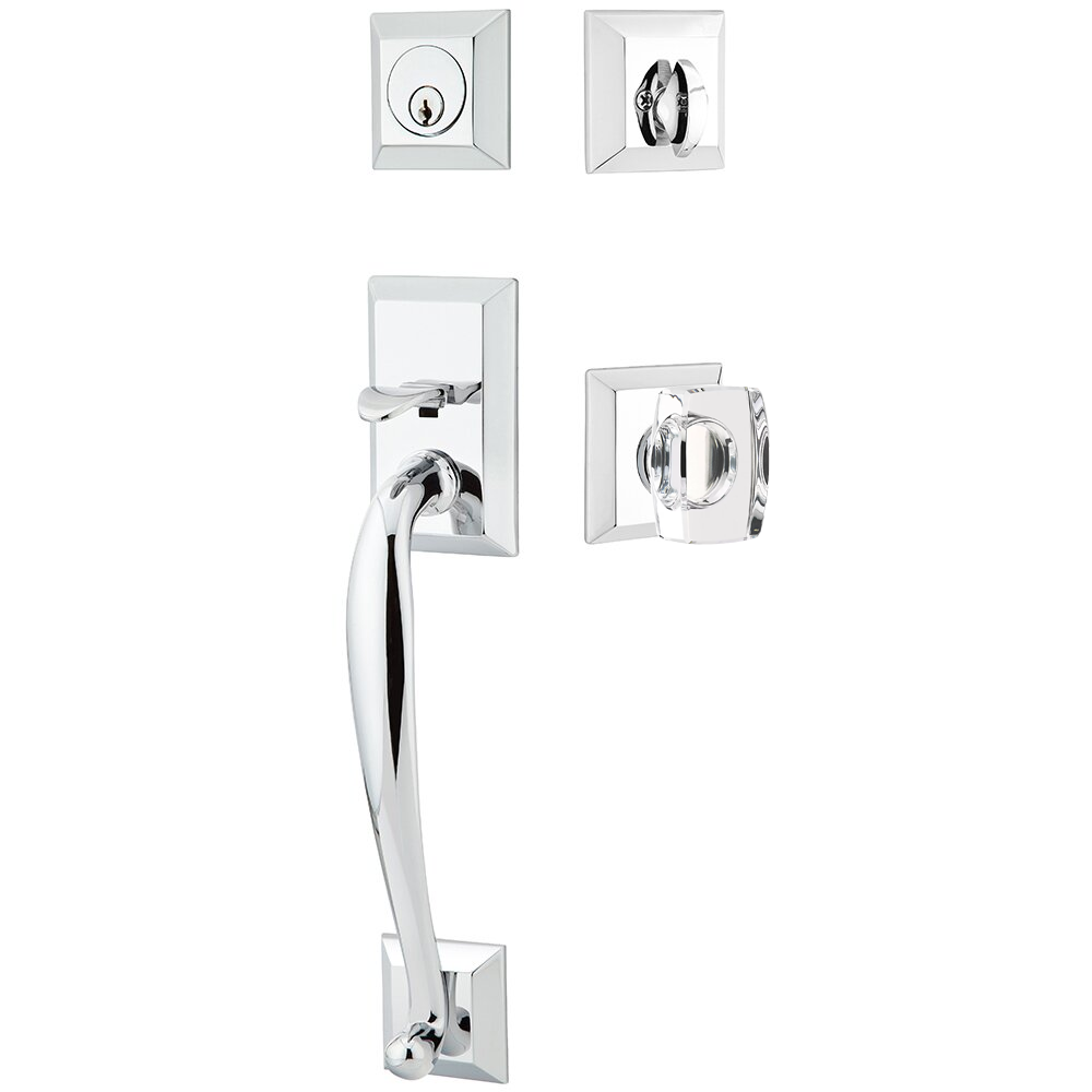 Emtek Franklin Tubular Entryset Sectional with Windsor Glass Knob