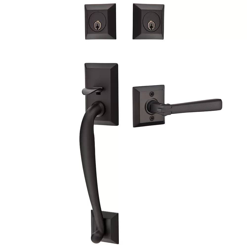 Emtek Franklin Tubular Entryset Sectional with Arts & Crafts Lever