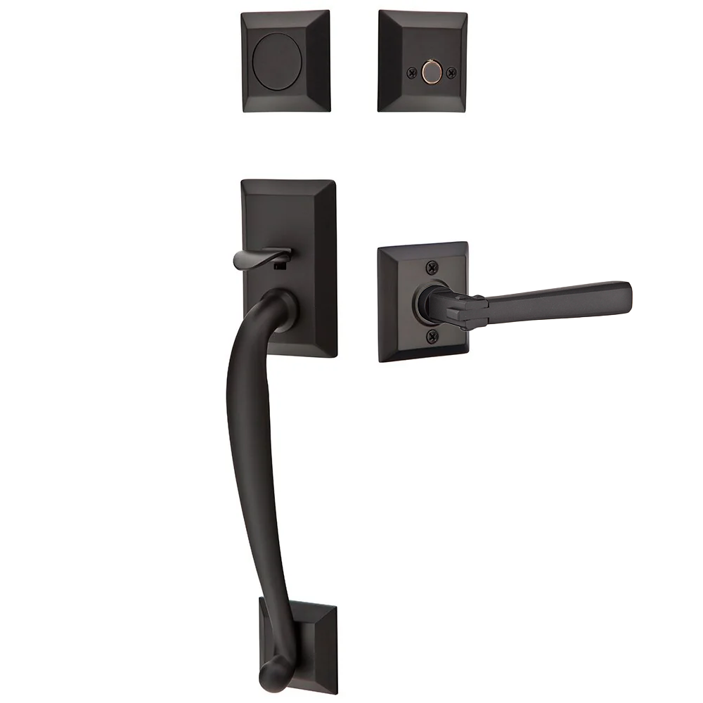 Emtek Franklin Tubular Entryset Sectional with Arts & Crafts Lever