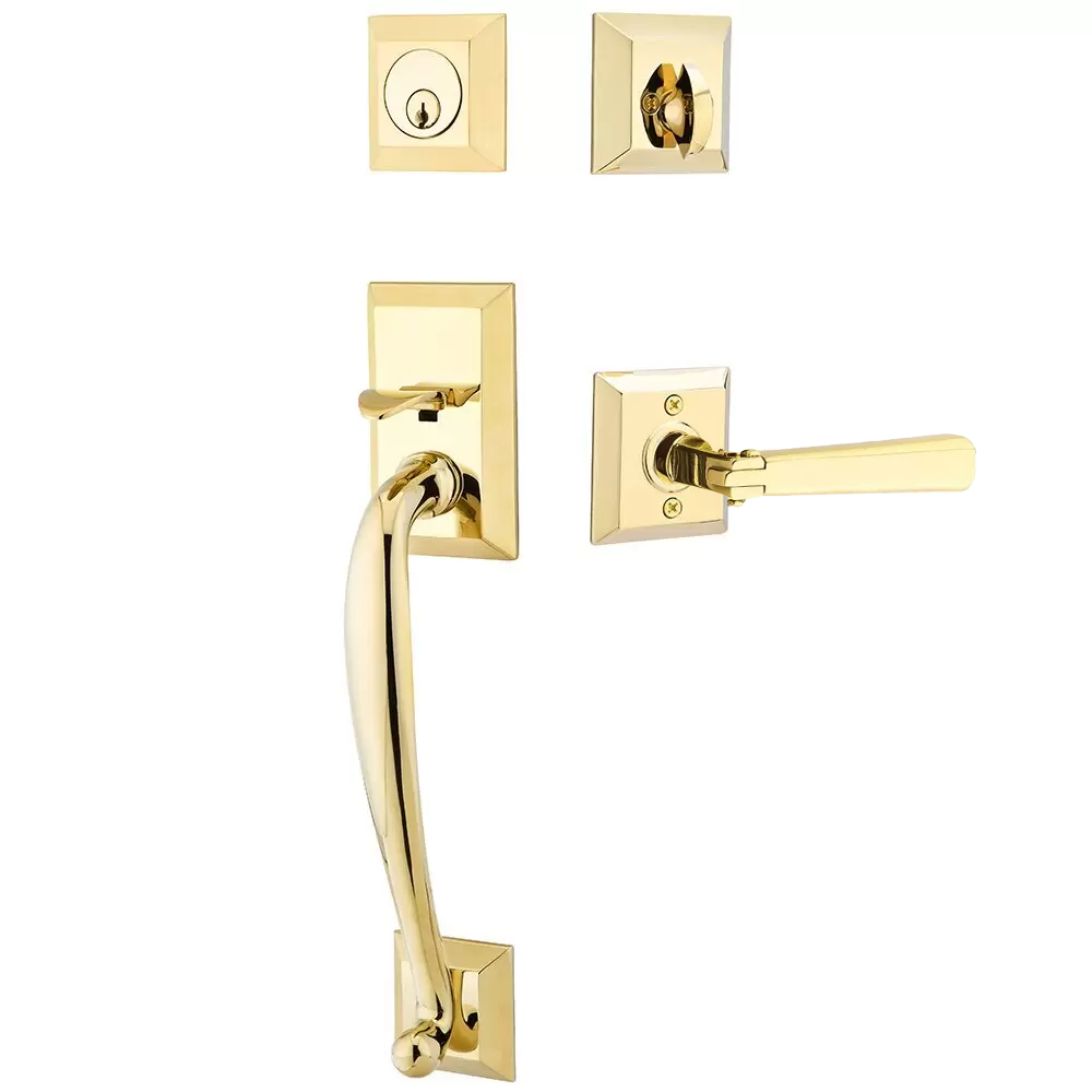 Emtek Franklin Tubular Entryset Sectional with Arts & Crafts Lever