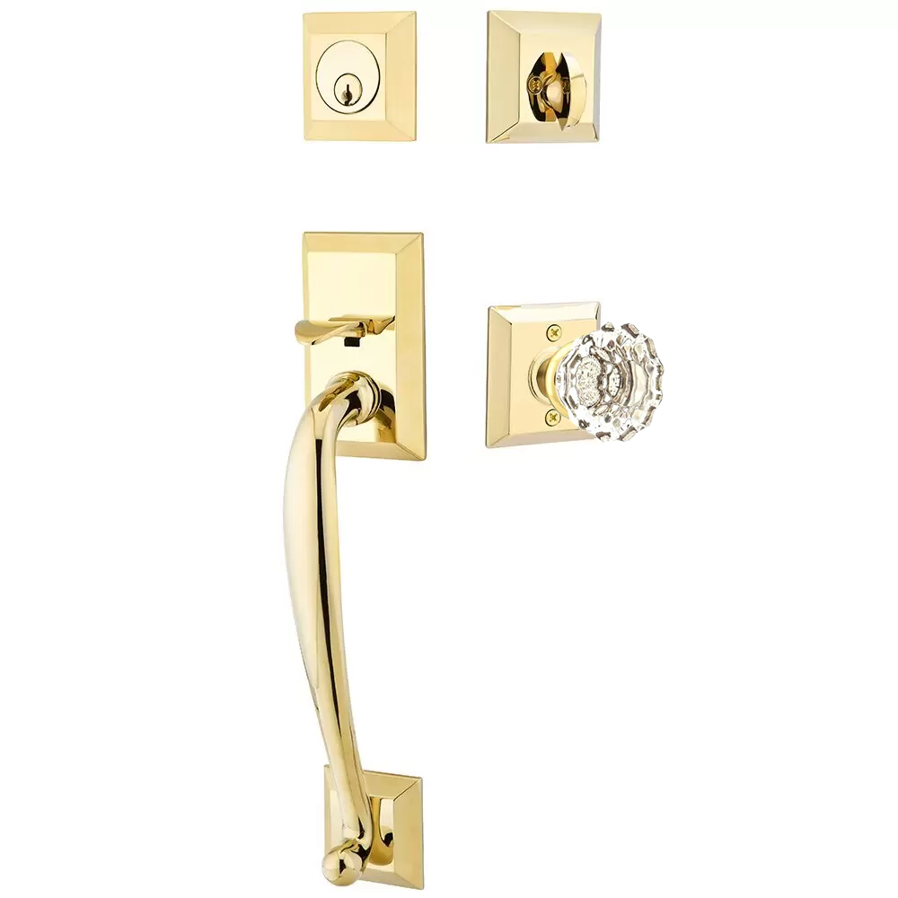 Emtek Franklin Tubular Entryset Sectional with Astoria Glass Knob