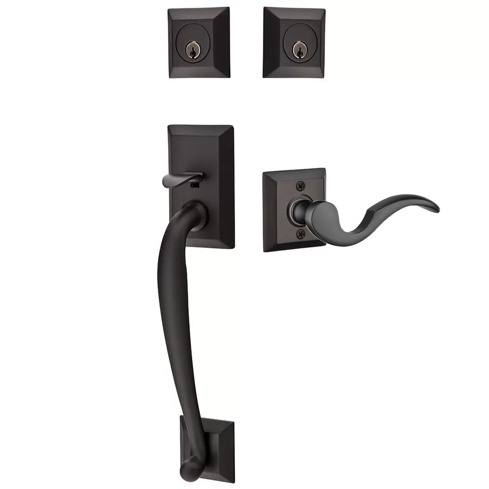 Emtek Franklin Tubular Entryset Sectional with Cortina Lever