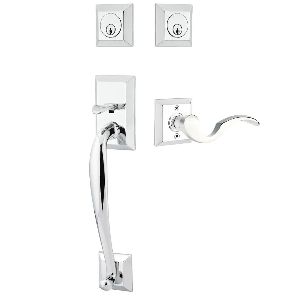 Emtek Franklin Tubular Entryset Sectional with Cortina Lever