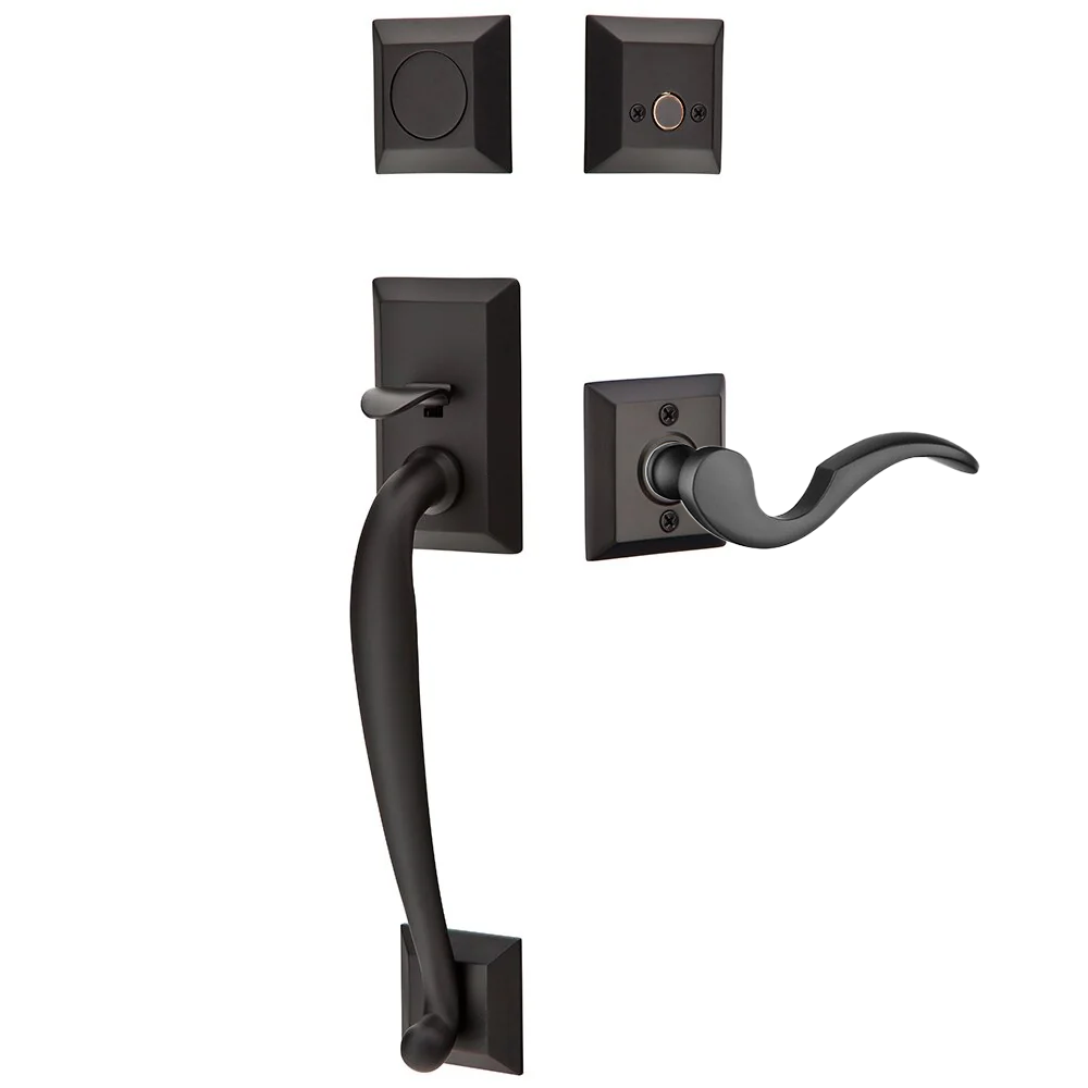 Emtek Franklin Tubular Entryset Sectional with Cortina Lever