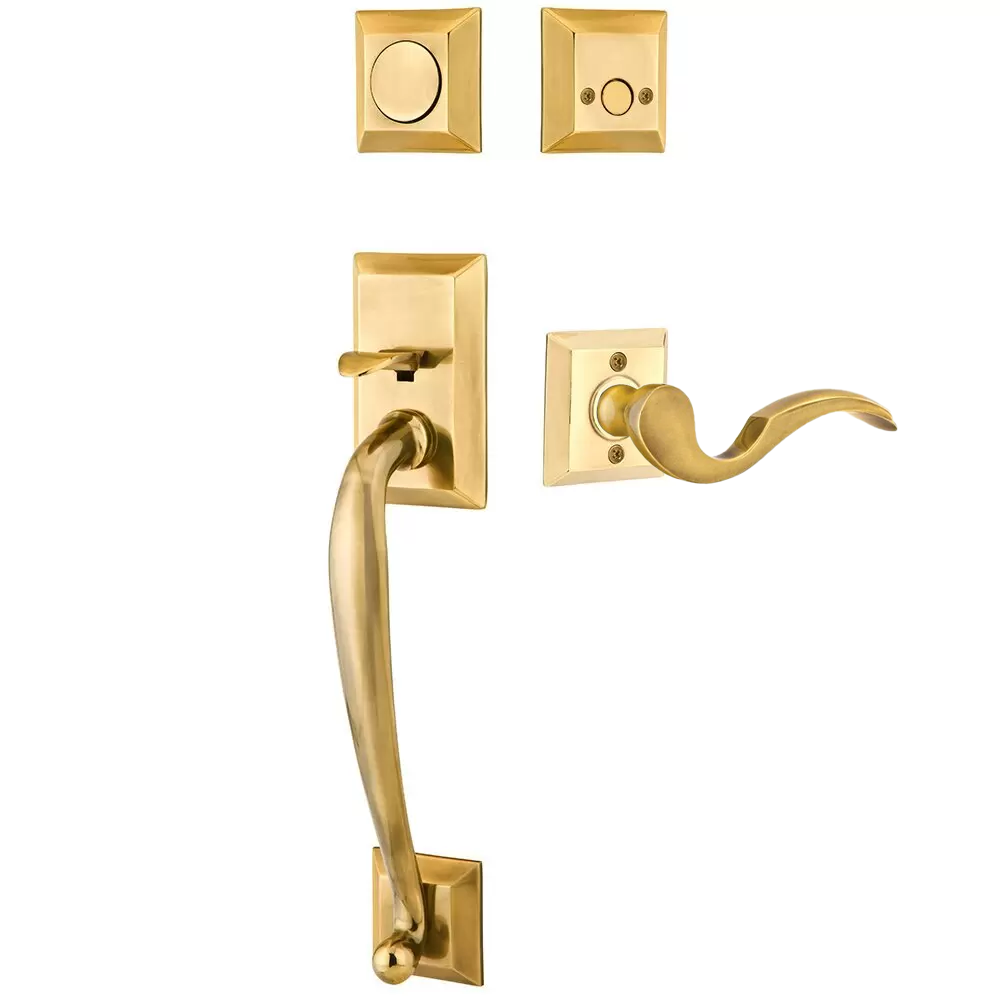 Emtek Franklin Tubular Entryset Sectional with Cortina Lever