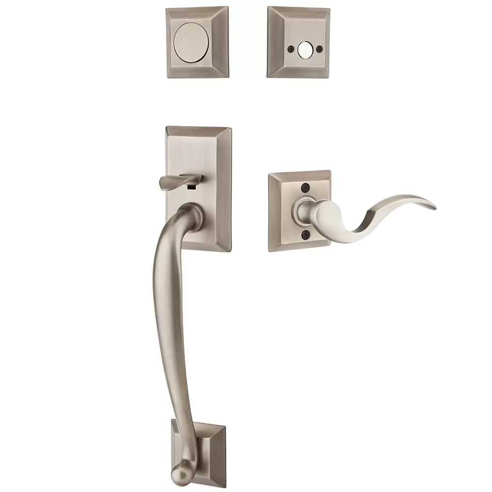 Emtek Franklin Tubular Entryset Sectional with Cortina Lever