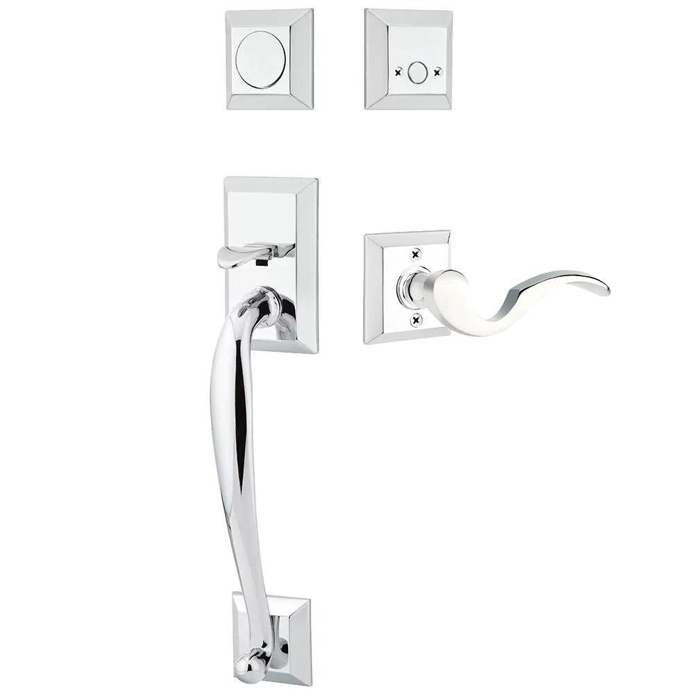 Emtek Franklin Tubular Entryset Sectional with Cortina Lever