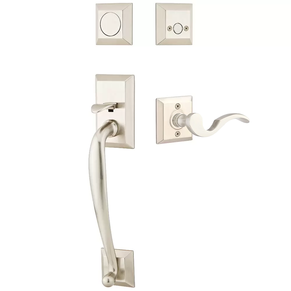 Emtek Franklin Tubular Entryset Sectional with Cortina Lever