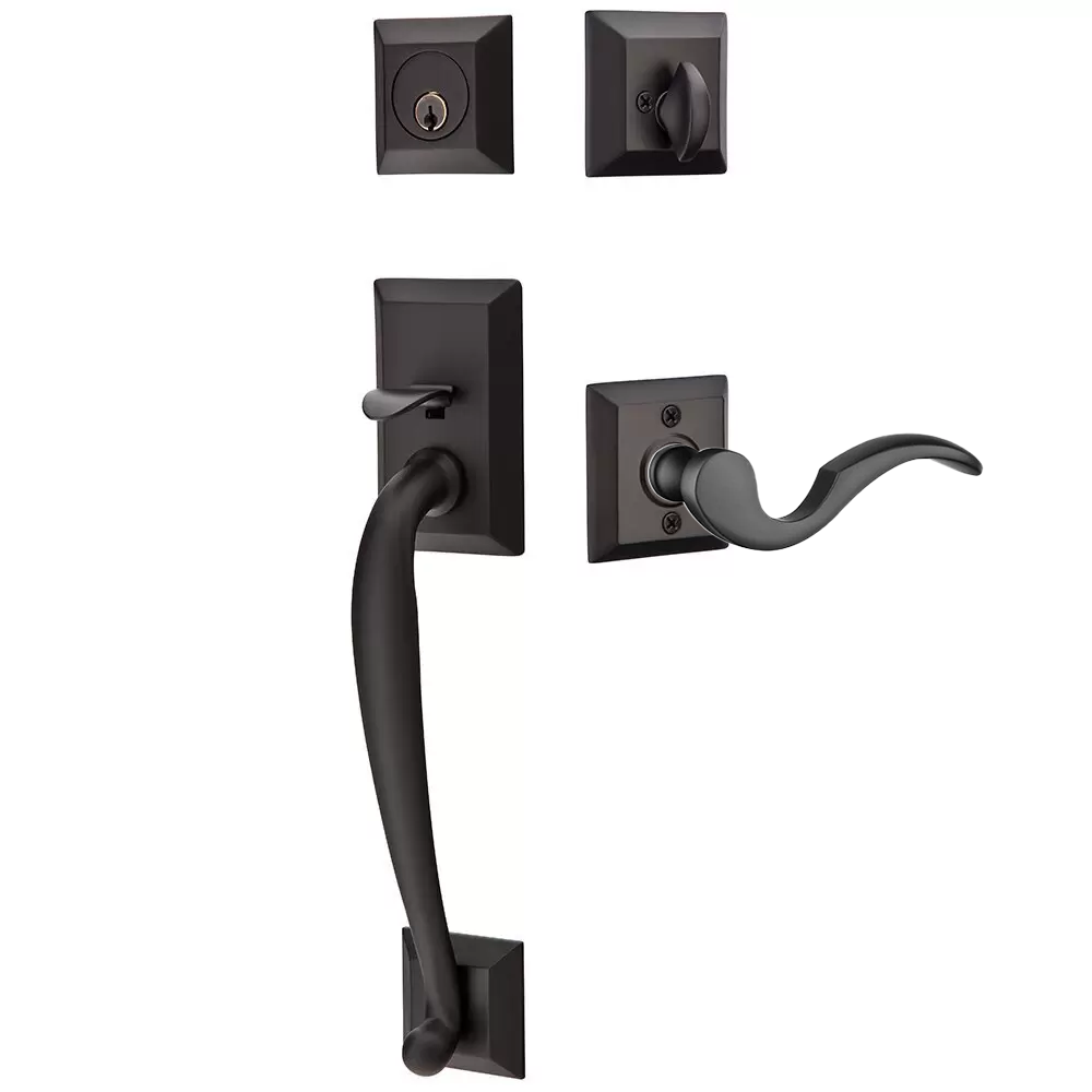 Emtek Franklin Tubular Entryset Sectional with Cortina Lever