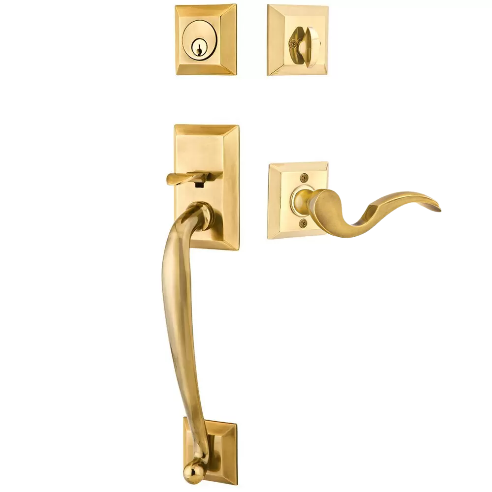 Emtek Franklin Tubular Entryset Sectional with Cortina Lever