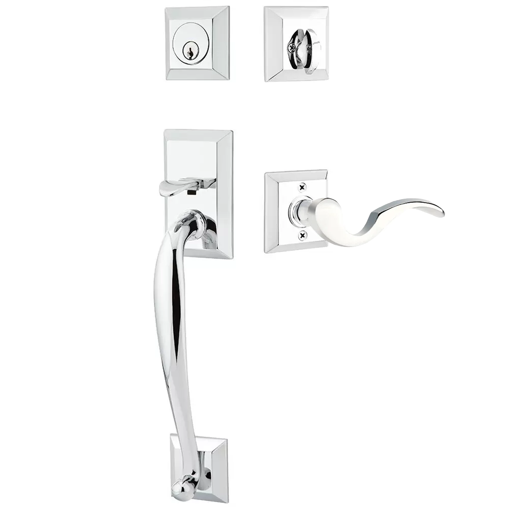 Emtek Franklin Tubular Entryset Sectional with Cortina Lever