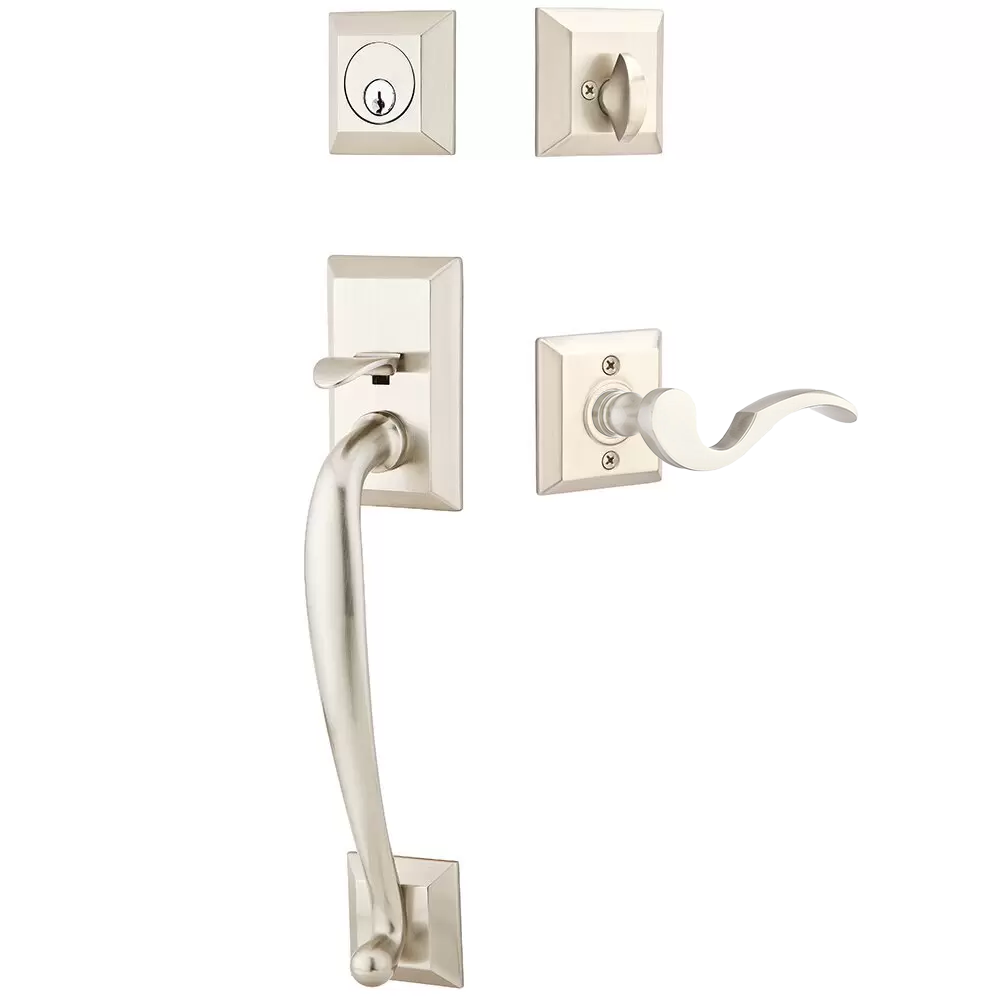 Emtek Franklin Tubular Entryset Sectional with Cortina Lever