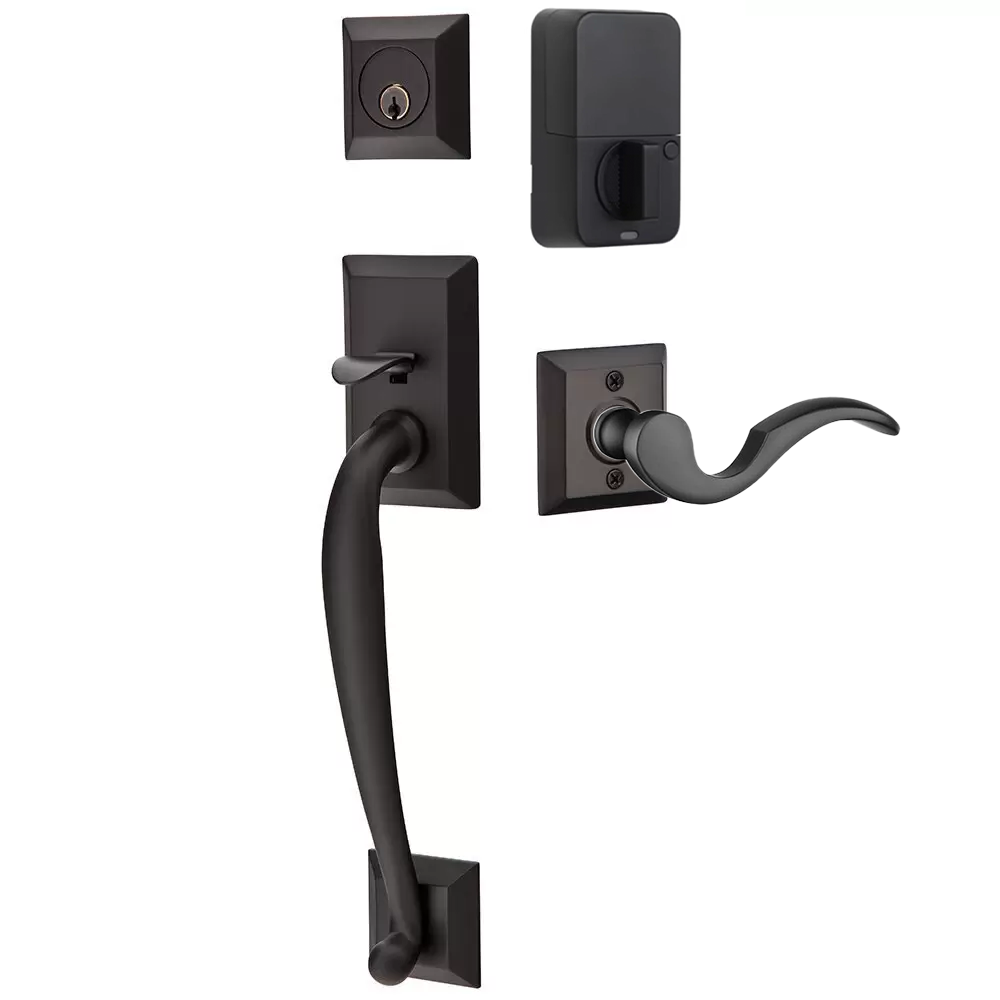 Emtek Franklin Tubular Entryset Sectional with Cortina Lever