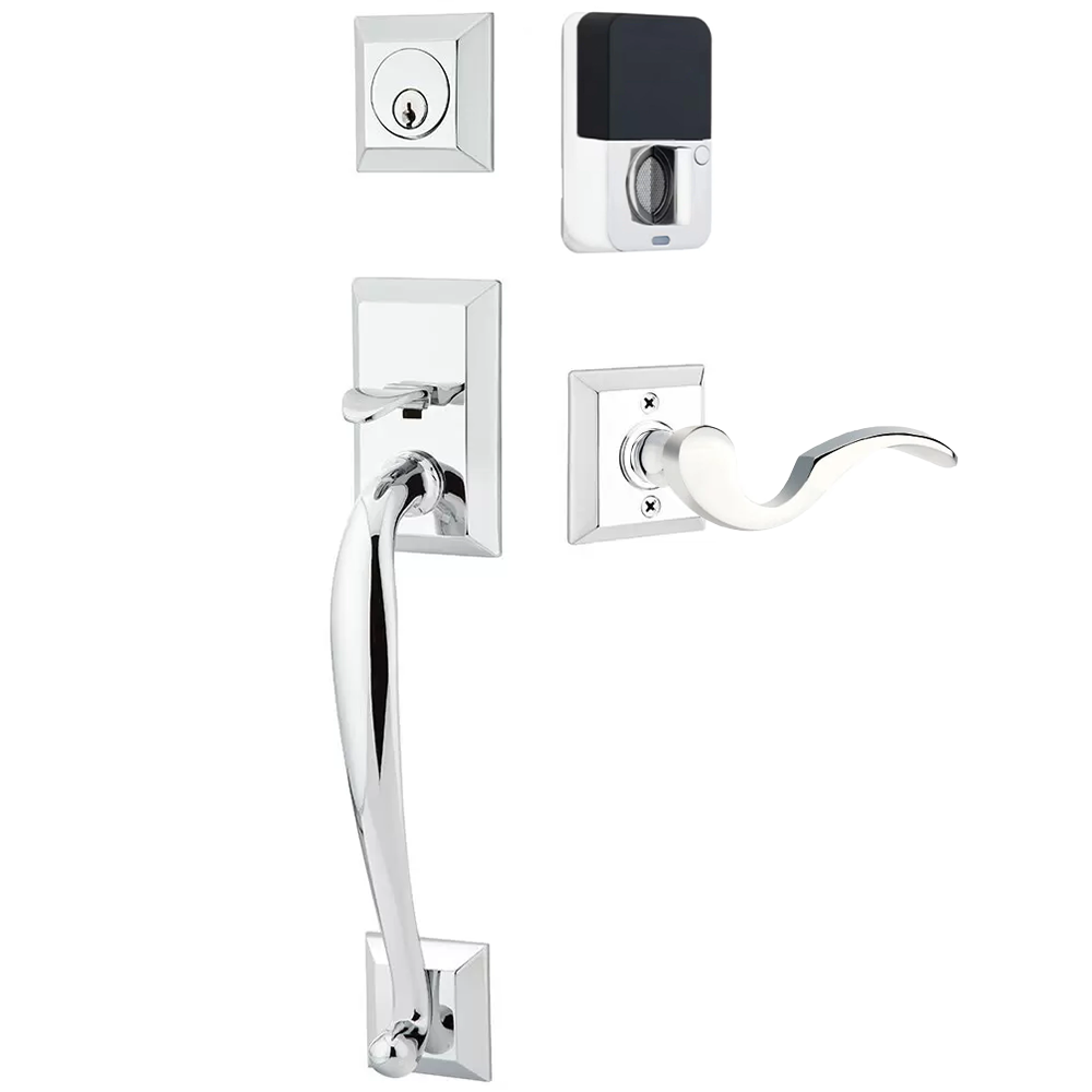 Emtek Franklin Tubular Entryset Sectional with Cortina Lever