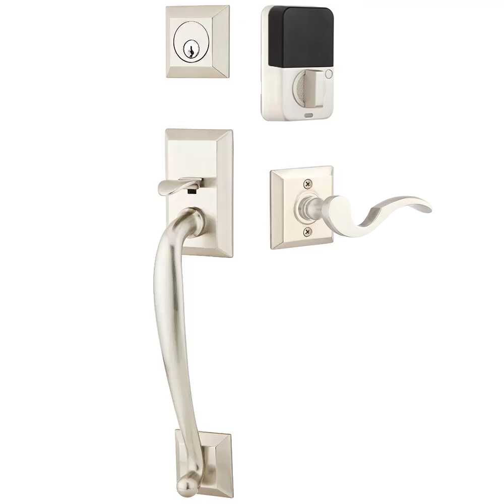 Emtek Franklin Tubular Entryset Sectional with Cortina Lever