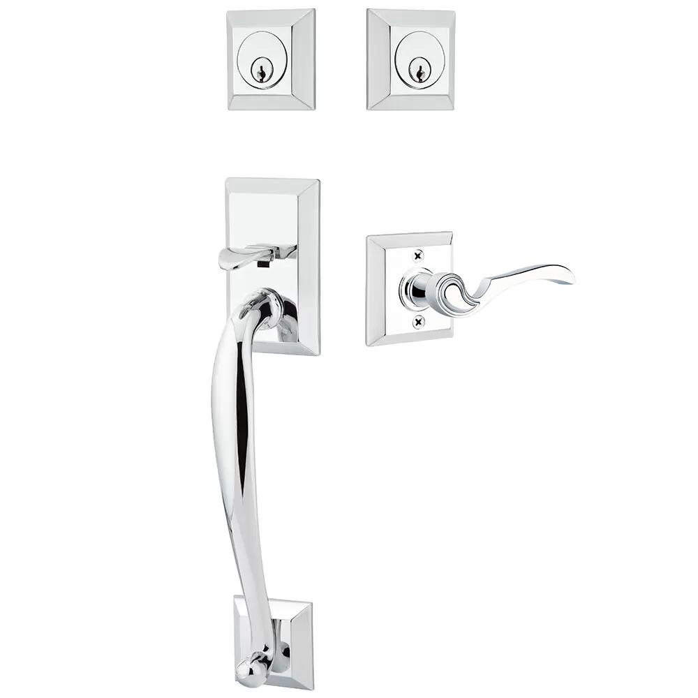 Emtek Franklin Tubular Entryset Sectional with Coventry Lever