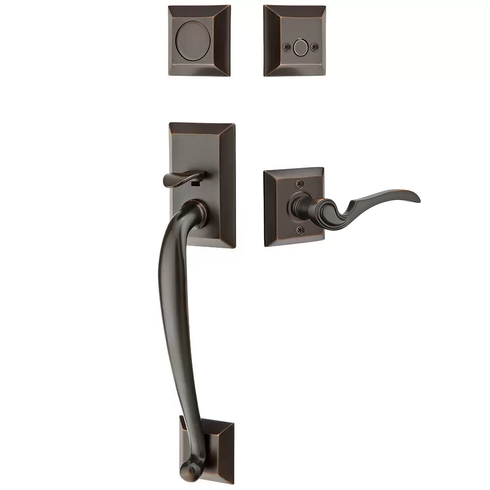 Emtek Franklin Tubular Entryset Sectional with Coventry Lever