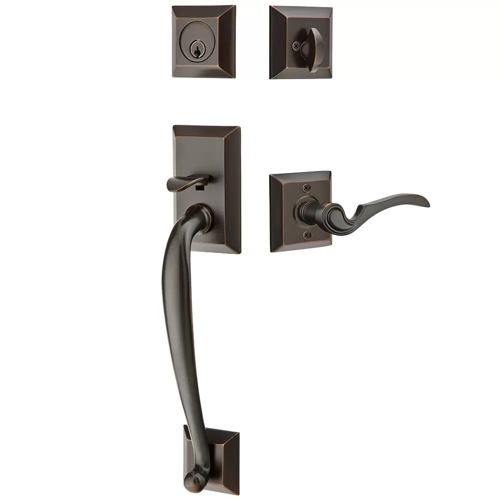 Emtek Franklin Tubular Entryset Sectional with Coventry Lever
