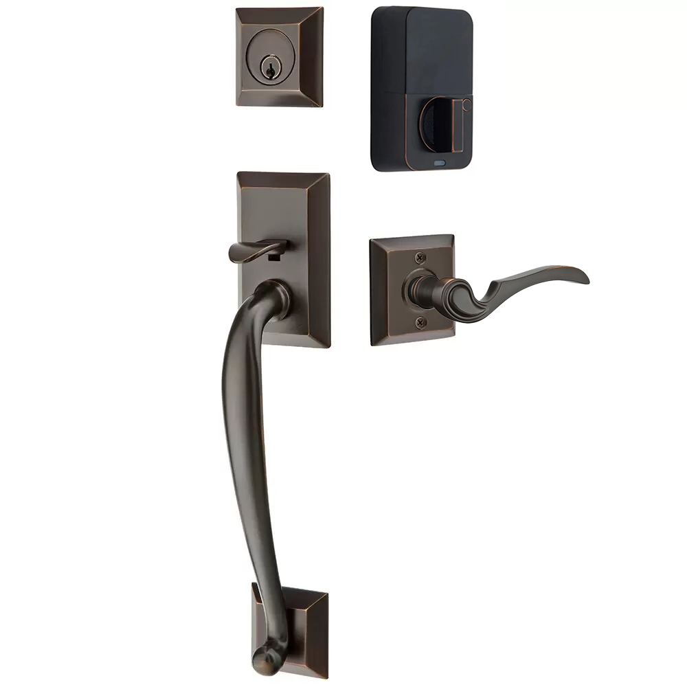 Emtek Franklin Tubular Entryset Sectional with Coventry Lever