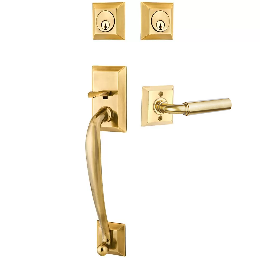 Emtek Franklin Tubular Entryset Sectional with Manning Lever