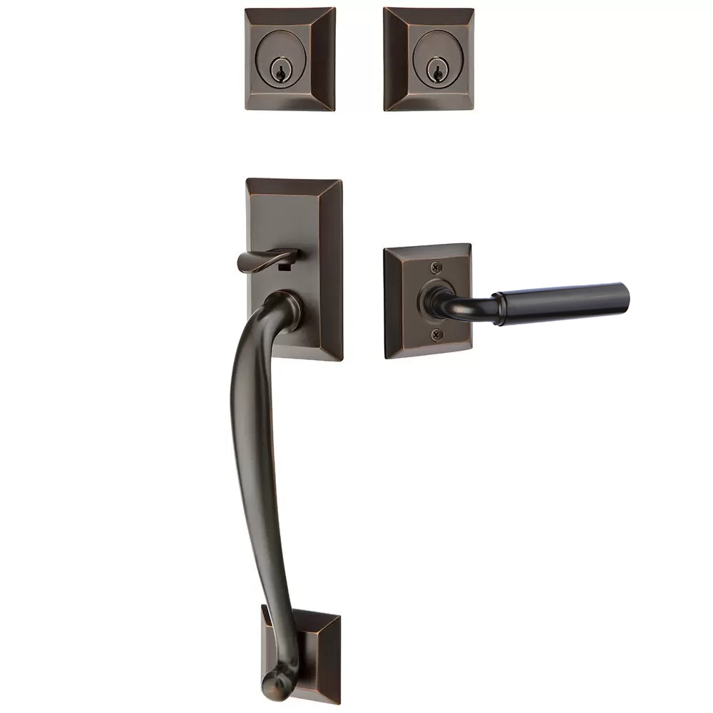 Emtek Franklin Tubular Entryset Sectional with Manning Lever