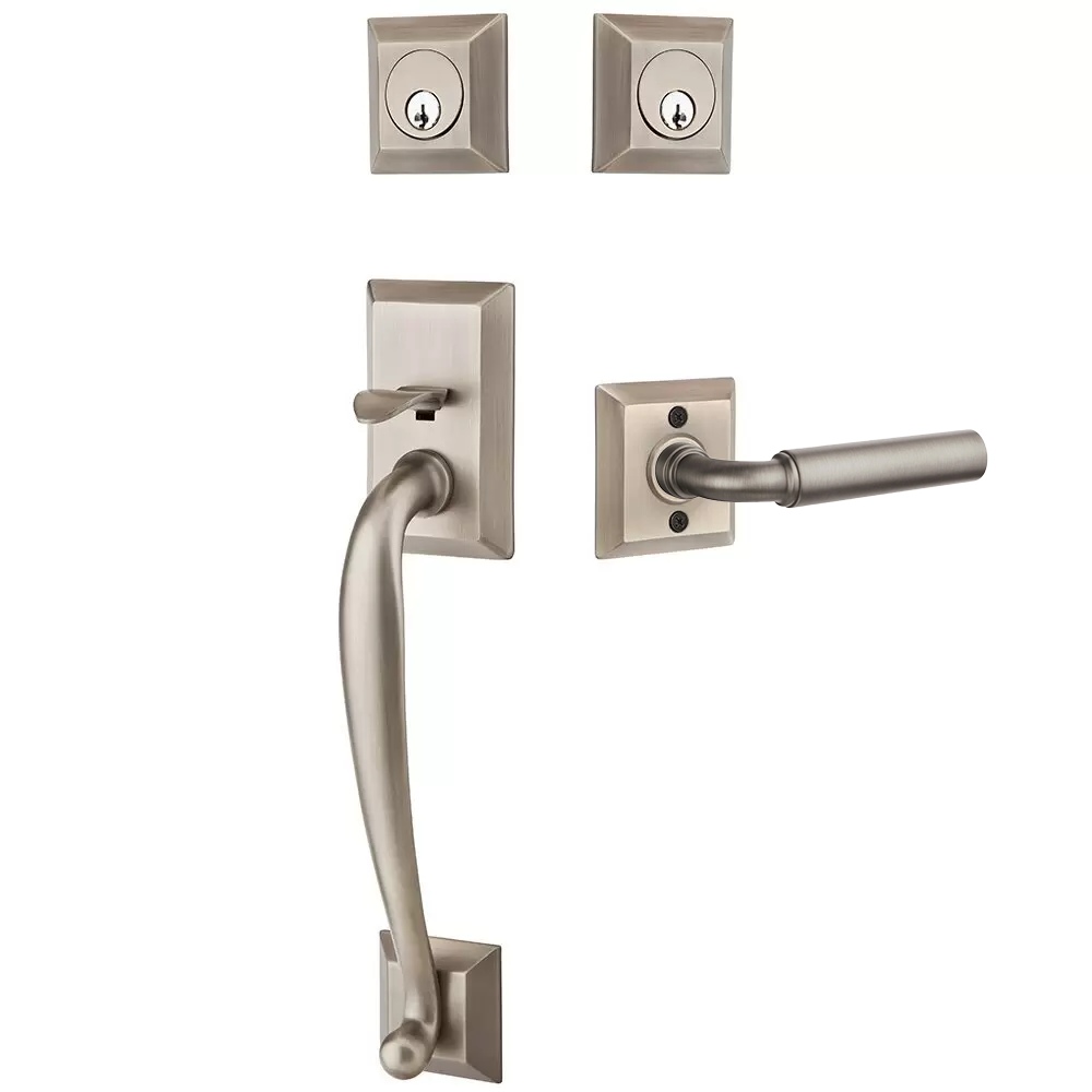 Emtek Franklin Tubular Entryset Sectional with Manning Lever