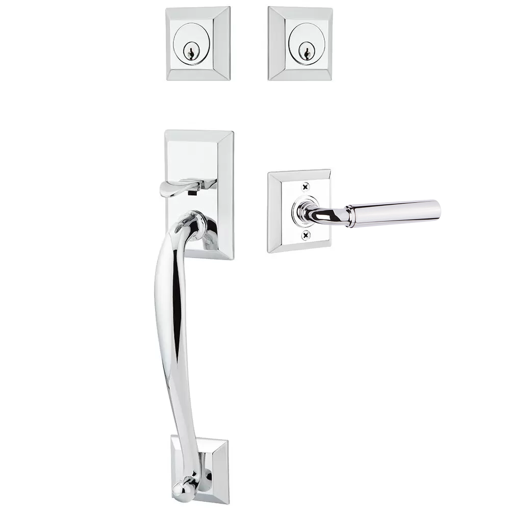 Emtek Franklin Tubular Entryset Sectional with Manning Lever