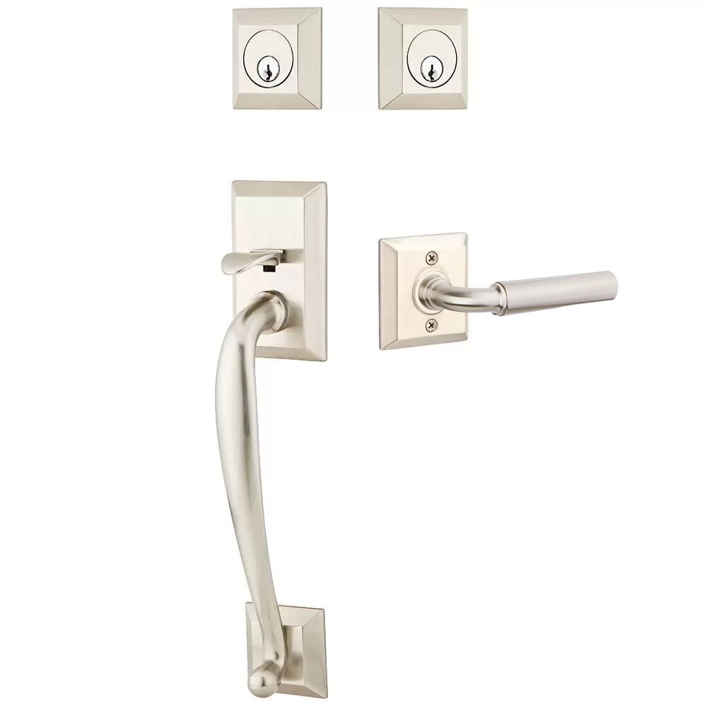 Emtek Franklin Tubular Entryset Sectional with Manning Lever