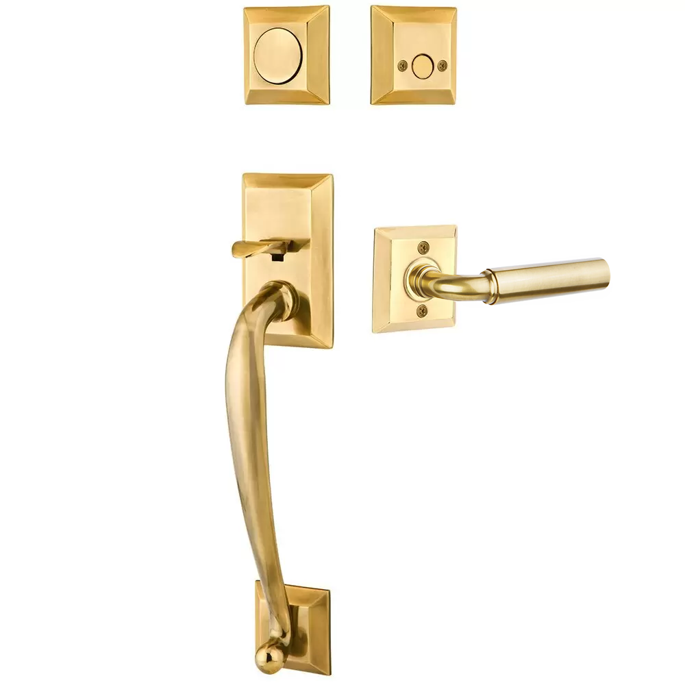 Emtek Franklin Tubular Entryset Sectional with Manning Lever