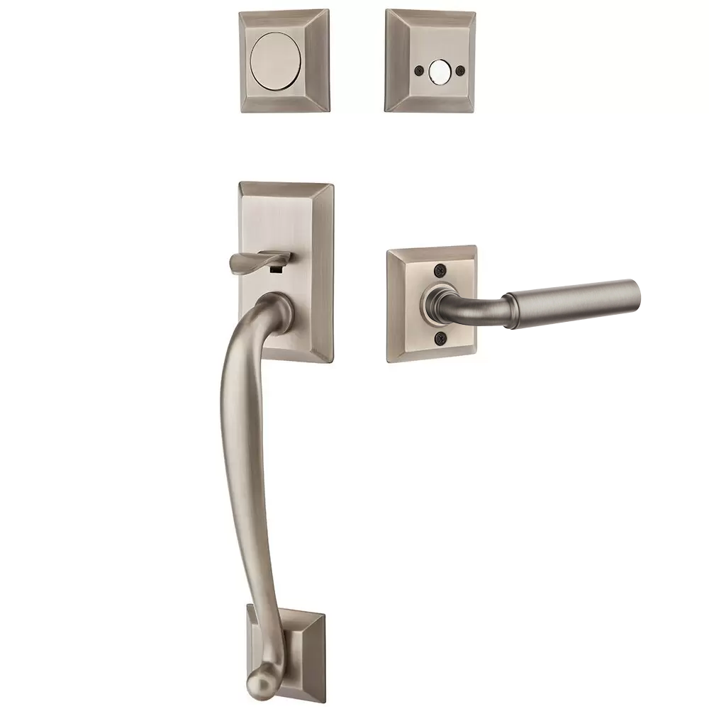 Emtek Franklin Tubular Entryset Sectional with Manning Lever