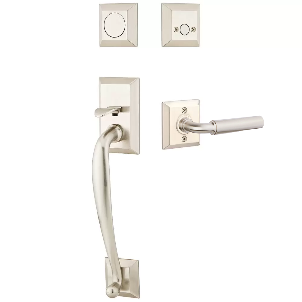 Emtek Franklin Tubular Entryset Sectional with Manning Lever