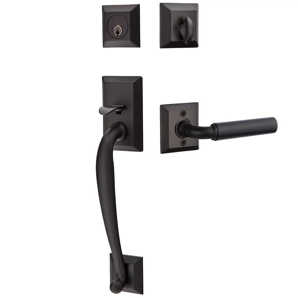 Emtek Franklin Tubular Entryset Sectional with Manning Lever
