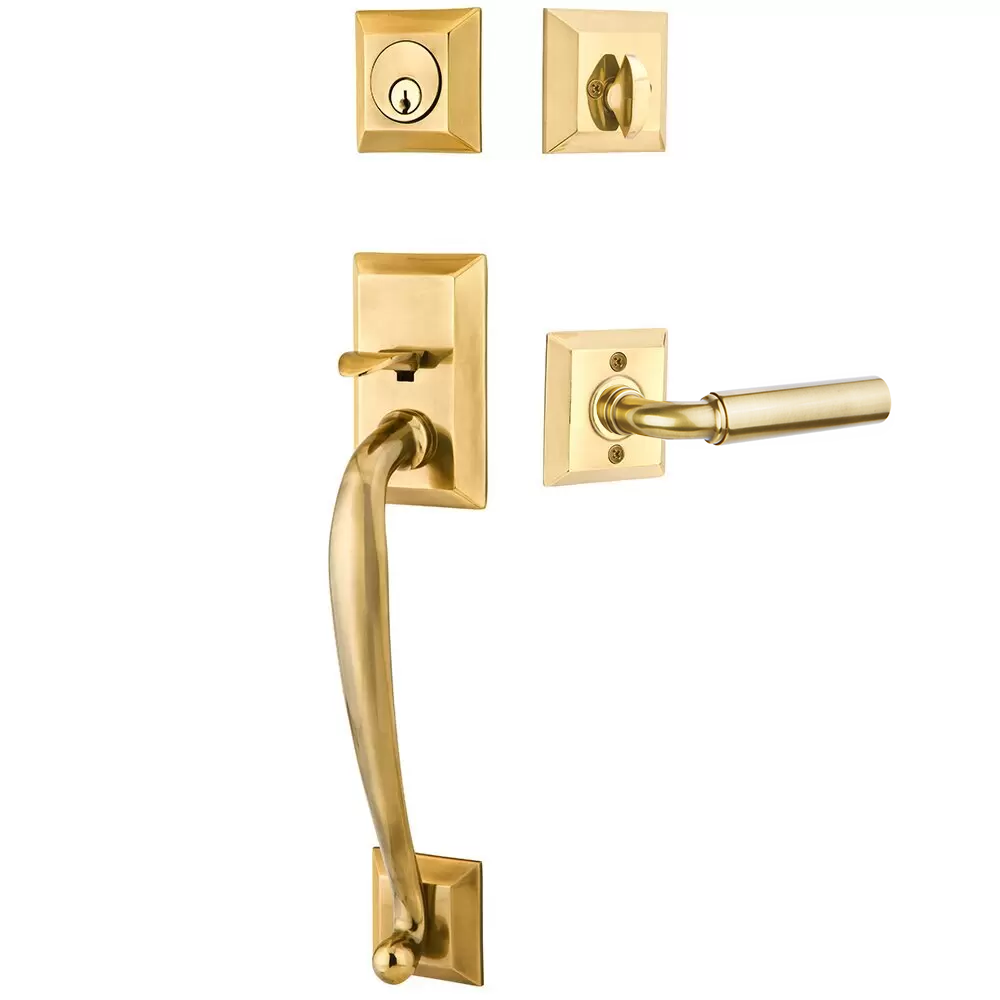 Emtek Franklin Tubular Entryset Sectional with Manning Lever