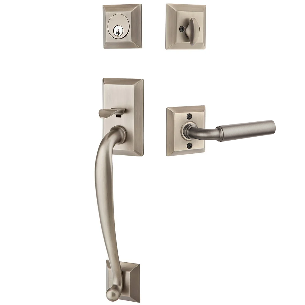 Emtek Franklin Tubular Entryset Sectional with Manning Lever