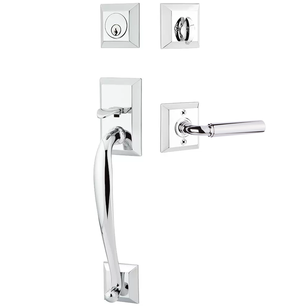 Emtek Franklin Tubular Entryset Sectional with Manning Lever