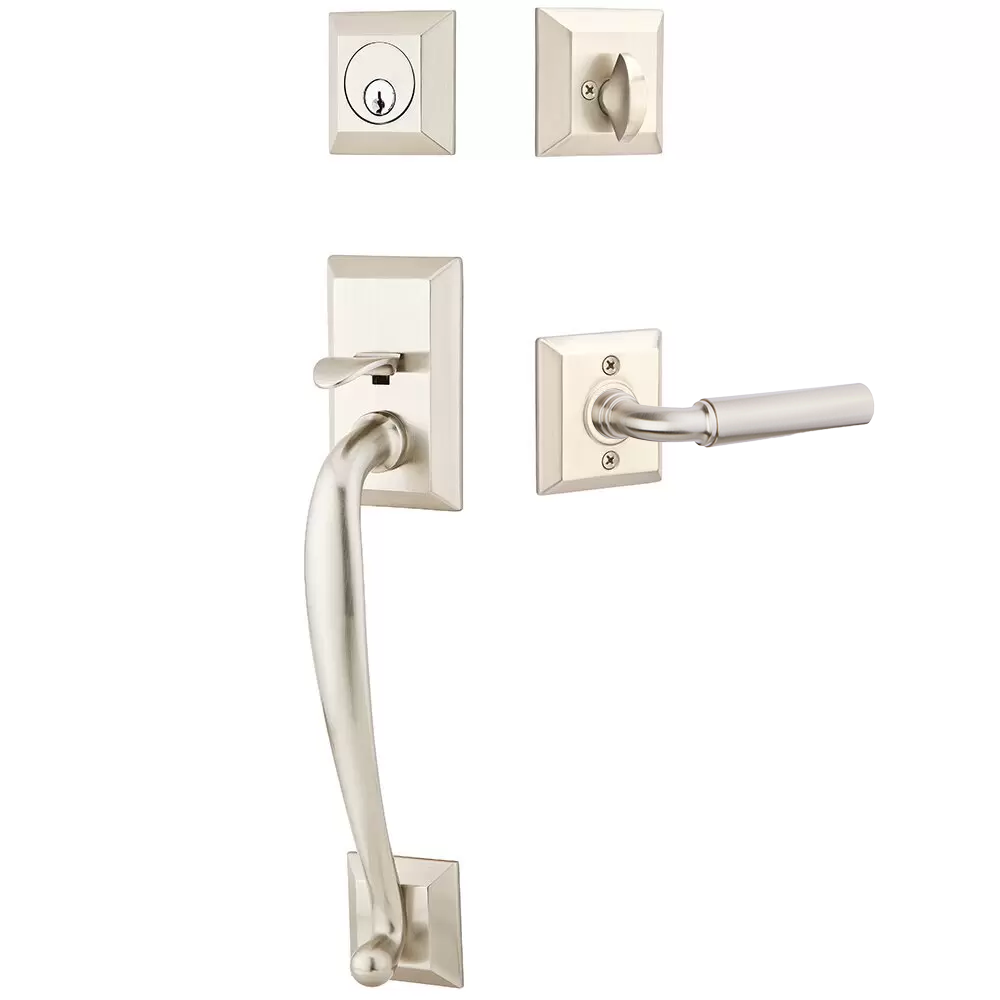 Emtek Franklin Tubular Entryset Sectional with Manning Lever