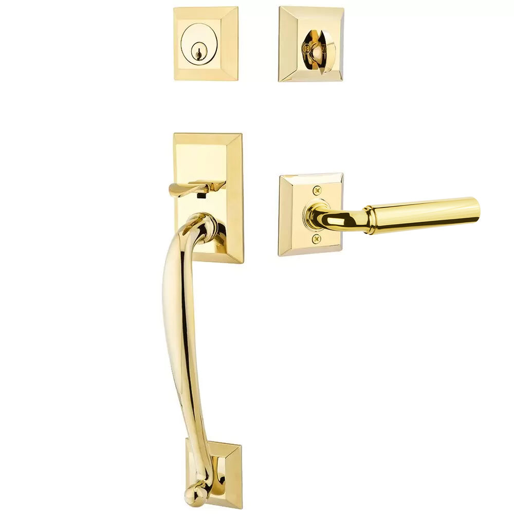 Emtek Franklin Tubular Entryset Sectional with Manning Lever